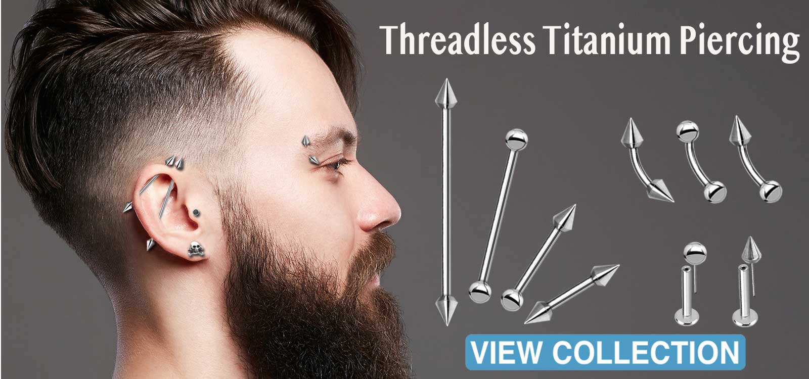 titanium threadless piercing