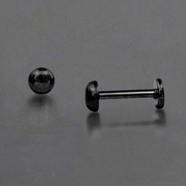 internally threaded steel labret,ear piercing,upper lobe piercing,flat piercing,labret jewelry,wholesale steel piercing