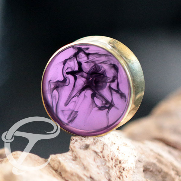 brass ear tunnel,epoxy jewelry resin,epoxy ear-plug,large gauge piercing