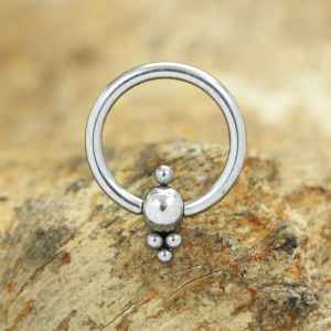 Steel Piercing Ball Closure Rings (BCR) 2 XR 100X
