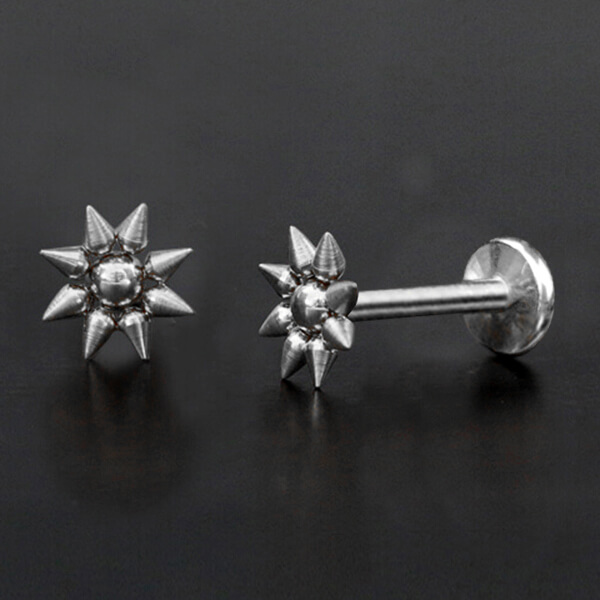 steel labret,punk jewelry,316L hypo allergenic,labret piercing,lip piercing,tragus piercing,flat piercing