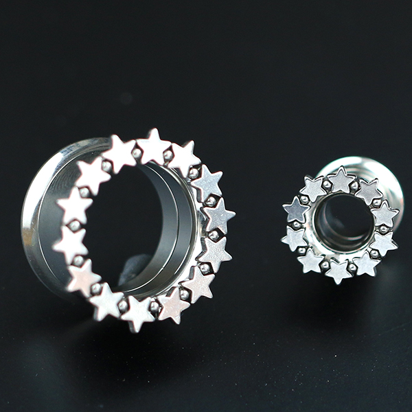 steel flesh tunnel,steel body jewelry,body piercing,wholesale steel body jewelry