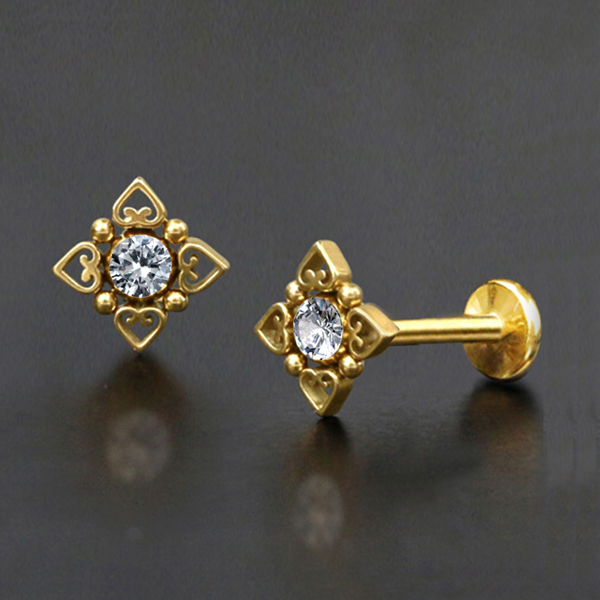 steel labret,crystal labret,lip piercing jewelry,flat piercing,tragus piercing