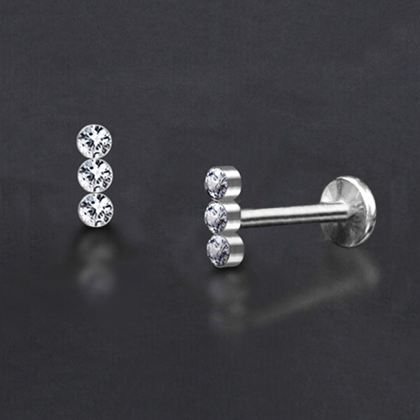 crystal labret piercing,labret jewelry,steel body jewelry wholesale