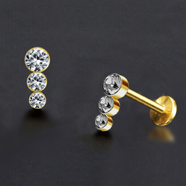 crystal labret piercing,labret jewelry,steel body jewelry wholesale