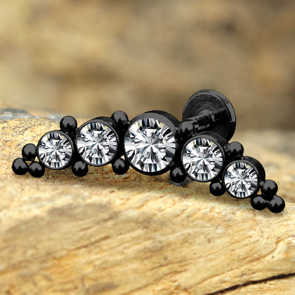 crystal labret piercing,helix piercing,flat piercing,wholesale steel body jewelry,labret piercing jewelry