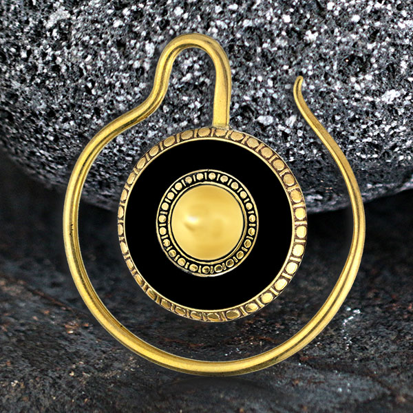 tribal brass ear-weight,brass body jewelry,brass piercing,brass jewelry,brass piercing hanger