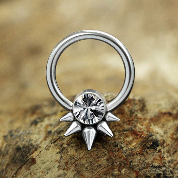 BCR piercing,steel jewelry,steel cluster piercing,captive bead ring,nose piercing,eyebrow piercing,ear piercing