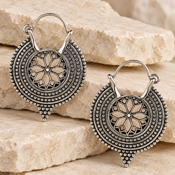 tribal jewelry,white brass earring,brass earrings,nickel free white brass jewelry