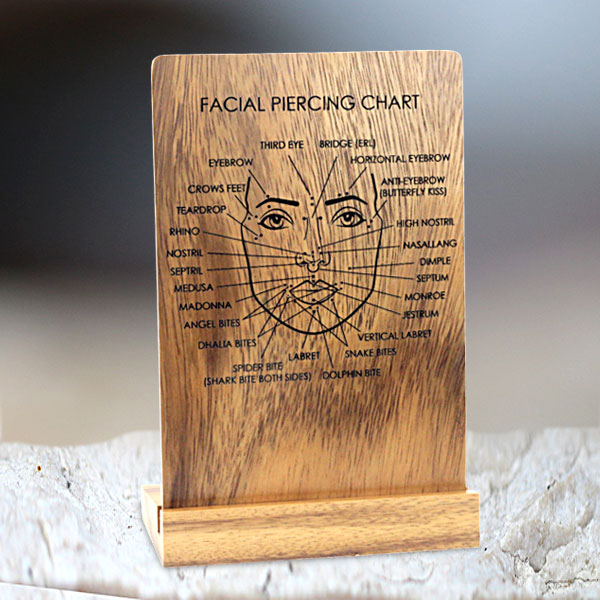 facial piercing,body piercings,lip piercing, nose piercings,eyebrow piercings,wooden jewelry display