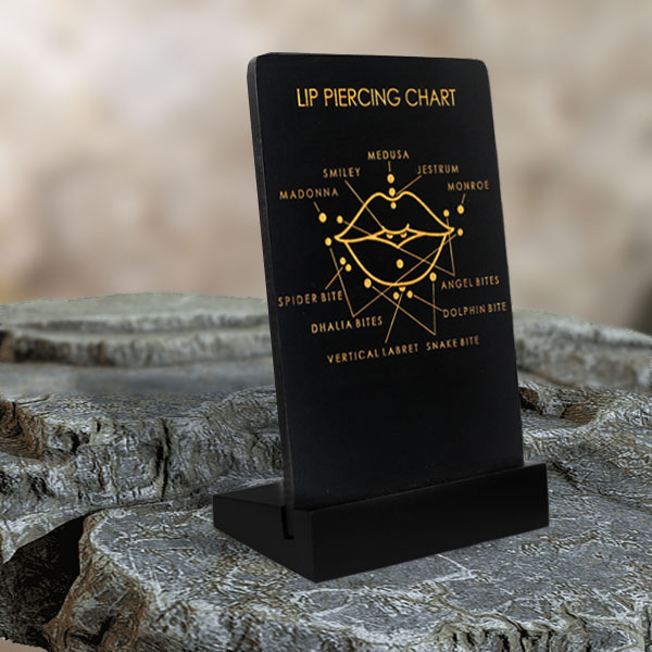 lip piercing,body piercings,wooden jewelry display
