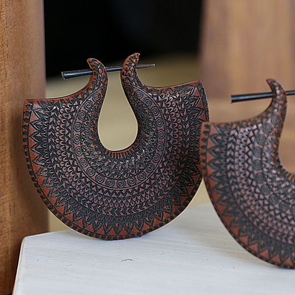 tribal wood jewelry,tribal wood earring,ethnic jewelry,wooden pin earring,wholesale wooden jewelry