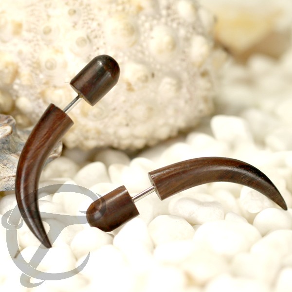 fake,piercing,cheaters,20,guage,wood,fake,piercing,wooden,fake,plugs