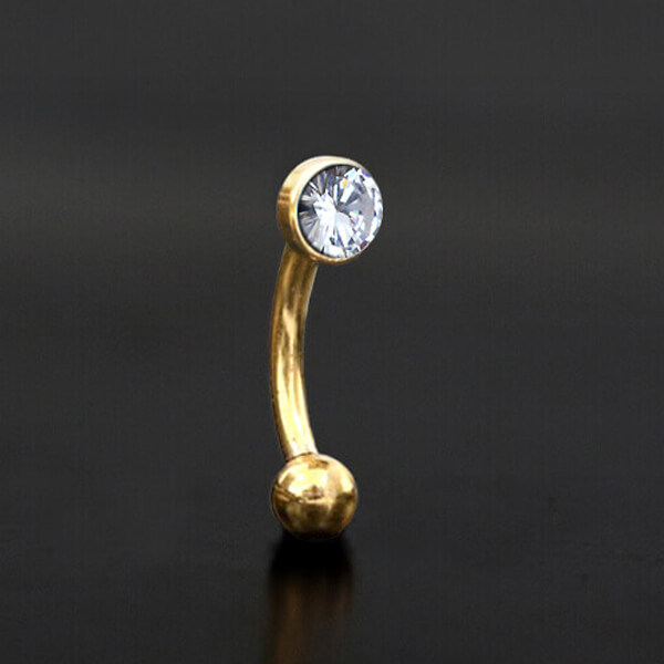 1.2mm curved bar,internally threaded steel piercing,steel body jewelry,rook piercing,eyebrow piercing