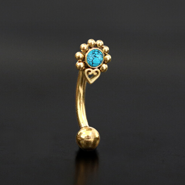 eyebrow jewelry,rook piercing,1.2mm curved piercing bar,steel piercing balls