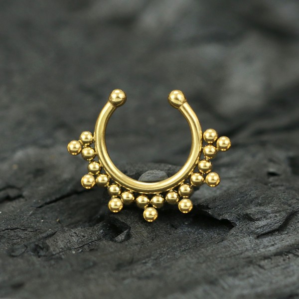 steel piercing cluster,septum nose jewelry,steel piercing,septum piercing