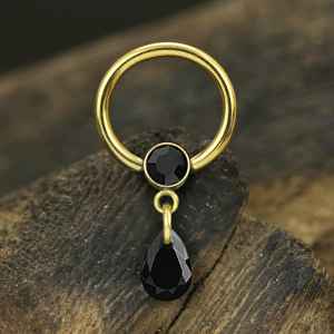 Steel Piercing Ball Closure Rings (BCR) 2 XR 020G BK