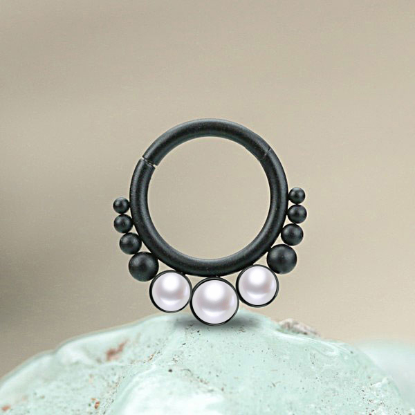 hinged segment rings,steel cluster piercing,steel body jewelry,snug piercing,tragus piercing,septum piercing