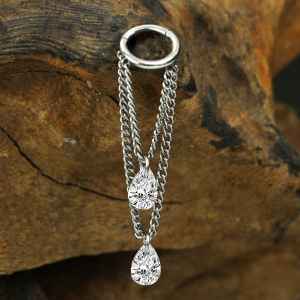 Steel Piercing Hinged Segment Rings XH 302X CZ