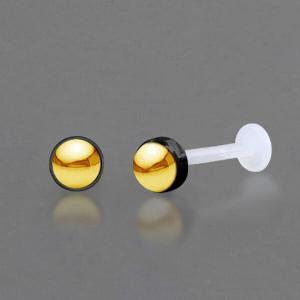 Threadless Piercing PTFE Steel Labrets NTL 007B GD