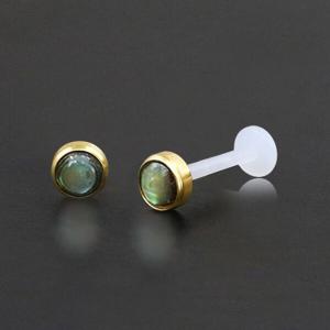 Threadless Piercing PTFE Steel Labrets NTL 007G AB