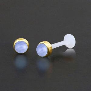 Threadless Piercing PTFE Steel Labrets NTL 007G BLA