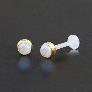 Threadless Piercing PTFE Steel Labrets NTL 007G BWA