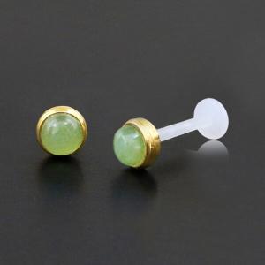 Threadless Piercing PTFE Steel Labrets NTL 007G GJ