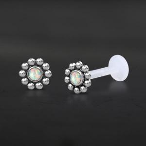 Threadless Piercing PTFE Steel Labrets NTL 201X OW