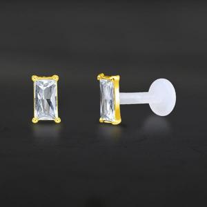 Threadless Piercing PTFE Steel Labrets NTL 254G CZ