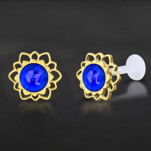 Threadless Piercing PTFE Steel Labrets NTL 051G BL
