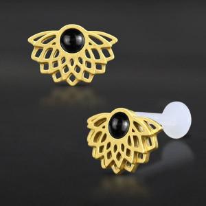 Threadless Piercing PTFE Steel Labrets NTL 058G BK