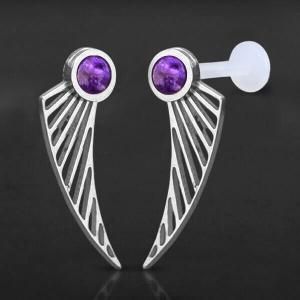 Threadless Piercing PTFE Steel Labrets NTL 080X PU