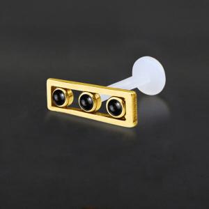 Threadless Piercing PTFE Steel Labrets NTL 081G BK