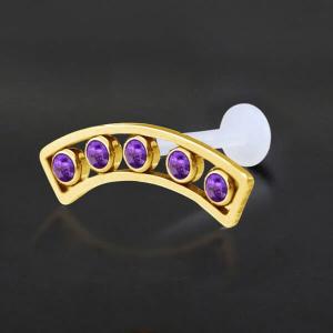 Threadless Piercing PTFE Steel Labrets NTL 083G PU