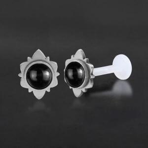 Threadless Piercing PTFE Steel Labrets NTL 710X BK