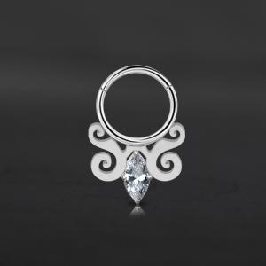 Steel Piercing Hinged Segment Rings XH 425X CZ