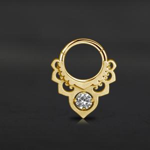 Steel Piercing Hinged Segment Rings XH 420G CZ