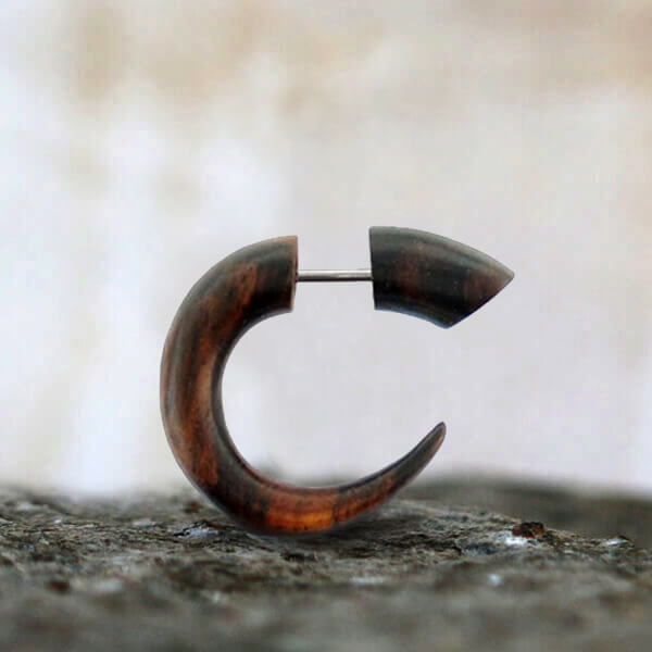 fake,piercing,cheaters,wood,fake,piercing,wooden,fake,plugs