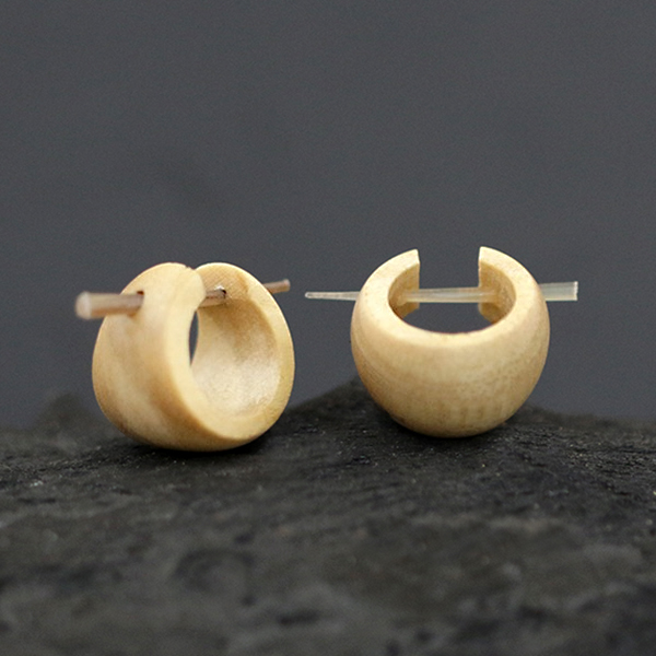 wood,peg,earring,wood,pin,earring