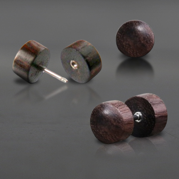 fake,piercing,cheaters,20,guage,wood,fake,piercing,wooden,fake,plugs