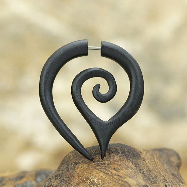 fake,piercing,cheaters,wood,fake,piercing,wooden,fake,plugs