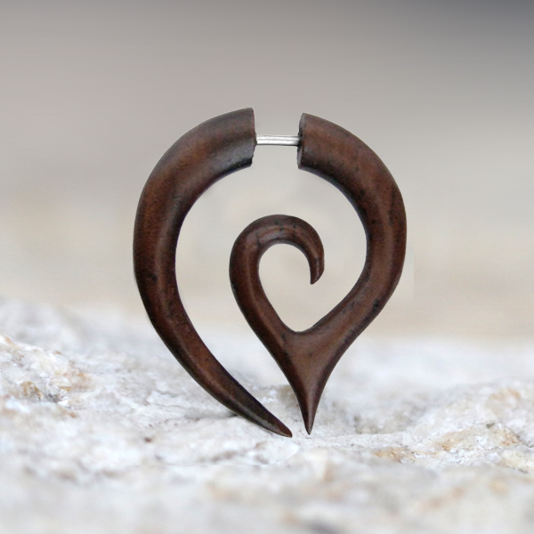 fake,piercing,cheaters,20,guage,wood,fake,piercing,wooden,fake,plugs