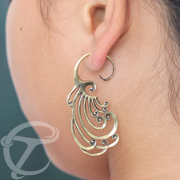 Brass,earring,brass,piercing,tribal,brass,piercing,afghan,style,jewelry