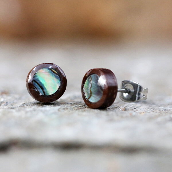 shell,ear,stud,wood,ear,stud,wood,ear,sticker,display