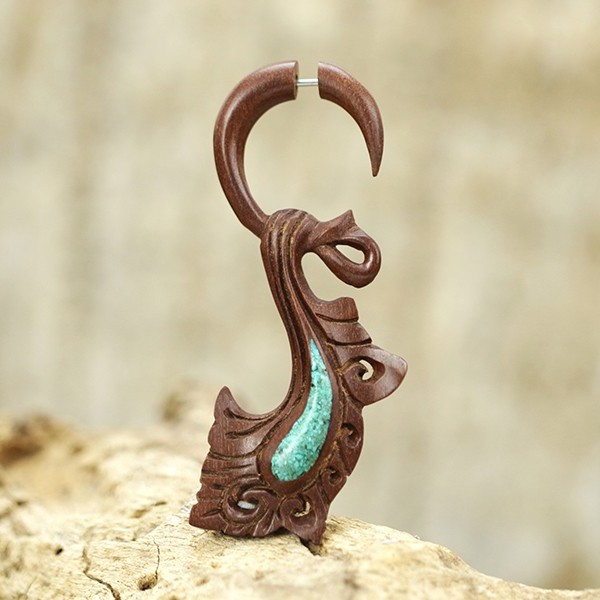 wood,fake,piercing,wooden,cheaters,fake,plug