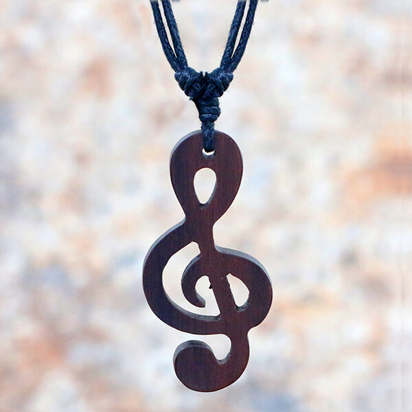 wood,music,note,necklace,natural,jewelry,wholesale