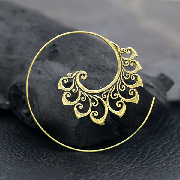 big,tribal,brass,earring,wholesale