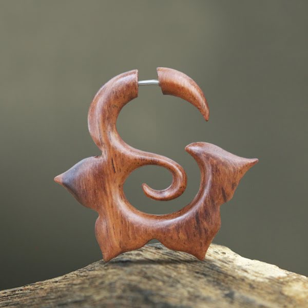 cheaters,fake,wood,piercing