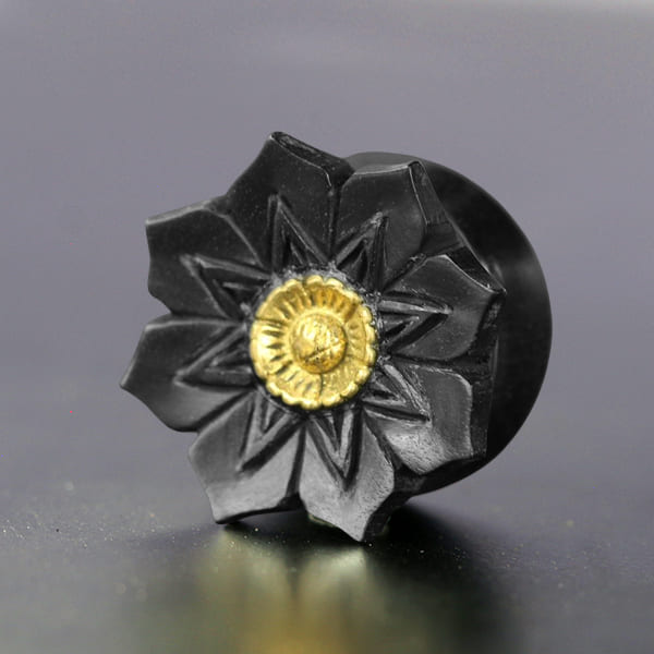 Lotus,brass,plug,wood,plug,organic,jewelry,wholesale
